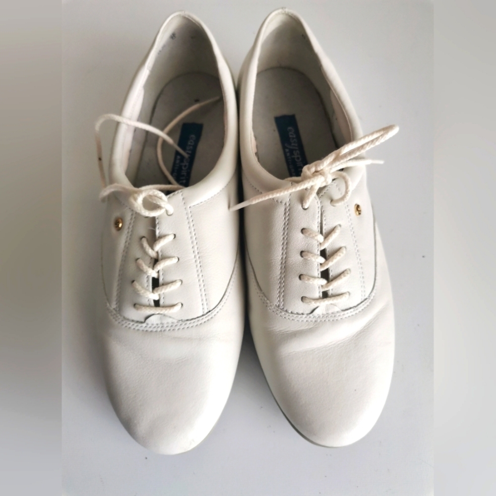Easy Spirit VINTAGE Womens Anti-Gravity Motion sz 8 Leather Zapatos Shoes White